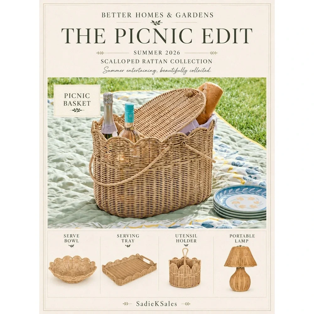 Better Homes & Gardens Rattan Picnic Basket